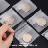 Single Pocket Coin Sleeves Holders,50 Pcs Individual Clear Plastic Coin