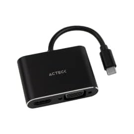 Adaptador USB Tipo C a HDMI  VGA Shift Plus AV420  Para Video Hasta 4k Macho a HembraHembra Negro Advanced Series