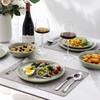 AmorArc Ceramic Dinnerware Sets,Handmade Reactive Glaze Plates and Bowls Set,Highly