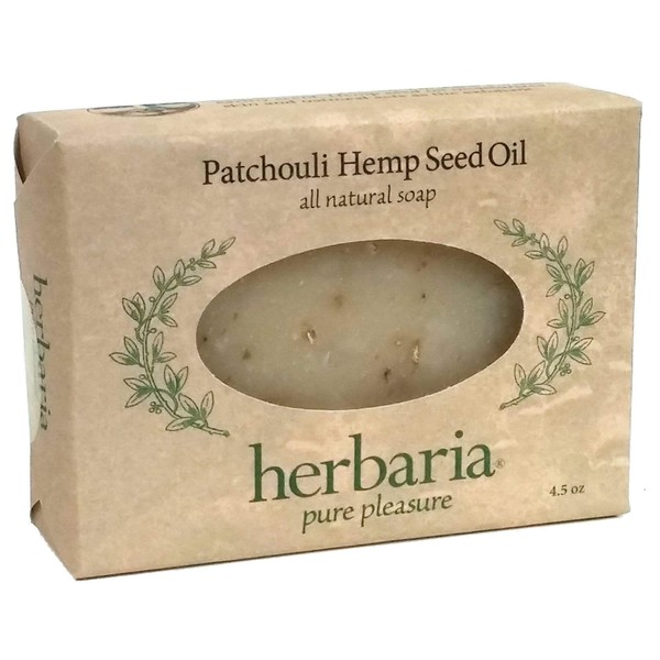 Herbaria Patchouli Hemp Seed Oil Handcrafted All-Natural Soap with Essential