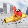 Metalwork Brass 5/8" Barb Valve W/Red Butterfly handle, High Temperature