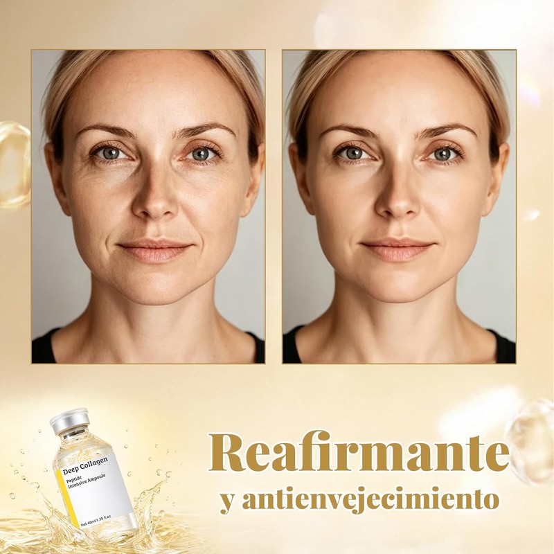 2Pcs Sérum Facial Antiedad con Colágeno Profundo y Péptidos 40ML