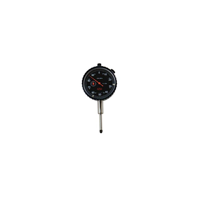 Shars 1 Inch High Precision Dial Indicator, Black Face, .001"