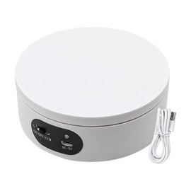 Alnicov 360 Degree Automatic Rotating Display Platform, Mute Motorized Rotating Stand Display Table for Jewelry Watches, 12cm