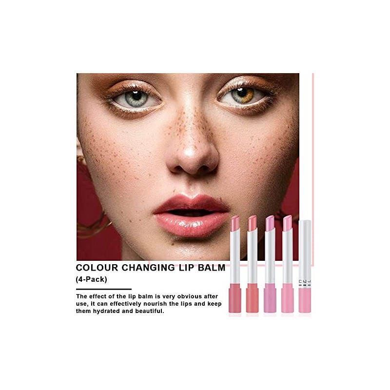 4 PCS Labiales, Balsamo Labial, Labial Hidratante, Mate Lápiz Labials,