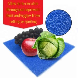 Dualplex® Fruit & Veggie Life Extender Liner for Fridge Refrigerator Drawers, 12x15 Inches (4 Pack) – Extends The Life of Your Produce & Prevents Spoilage (Blue)