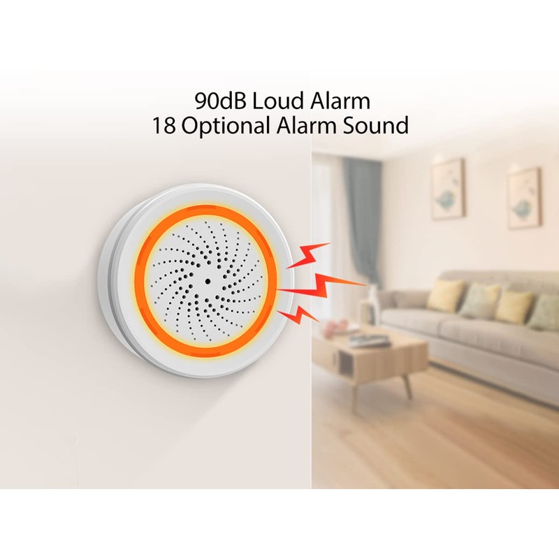 ZigBee Alarm Siren, Maximum Sound 90 dB, Dual Power Supply,