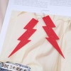 Dervivea 80S Neon Earrings Large Acrylic Lightning Earrings Red Bolt