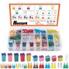 Rustark 250pcs US Grade Automotive Fuses Assortment Kit Standard &