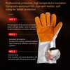 1 Pair Cowhide Welding Gloves Heat Resistant Fireproof Hard Wearing