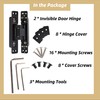 Riyhch 2 PCS 6 inch Hidden Door Hinge, Concealed Door
