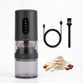 Electric Pill Crusher Herb Grinder - Ceramic Grinding Head for Herbs/Tablets/Vitamins, Portable & Easy to Clean, Ideal for Adults, Children & Pets