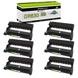 greencycle 6 Pack Black DR630 DR-630 High Yield Black Drum Unit Compatible for Brother HL-L2380DW MFC-L2700DW Laser Printer Wihtout Toner