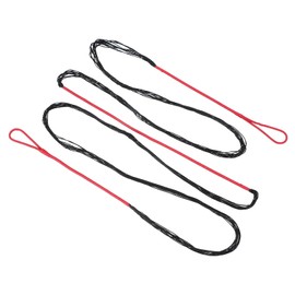 sourcing map Traditional Recurve Bow String Replacement AMO 58" in 12 Strands Archery Bowstring Accessories for Universal Archery Equipment Traditional Long Recurve Horse Bow (Black/Red)