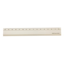 Kyoei Plastic KLR-15-SI Pole LR Aluminum Ruler 5.9 inches (15 cm), Silver, Made in Japan