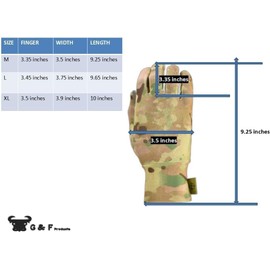 G & F Products Lightweight Camouflage Hunting Gloves, Touchscreen Compatible, Anti-Slip Grip, Archery, Shooting, Fishing, All-Season Use, Flexible Fit for Men/Women, Durable Design, Large Size