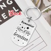 Resdink Grandson Keychain Gifts - to My Dear Grandson, I