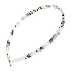 France Luxe Mini Rectangle Barrette Pair, Spot White