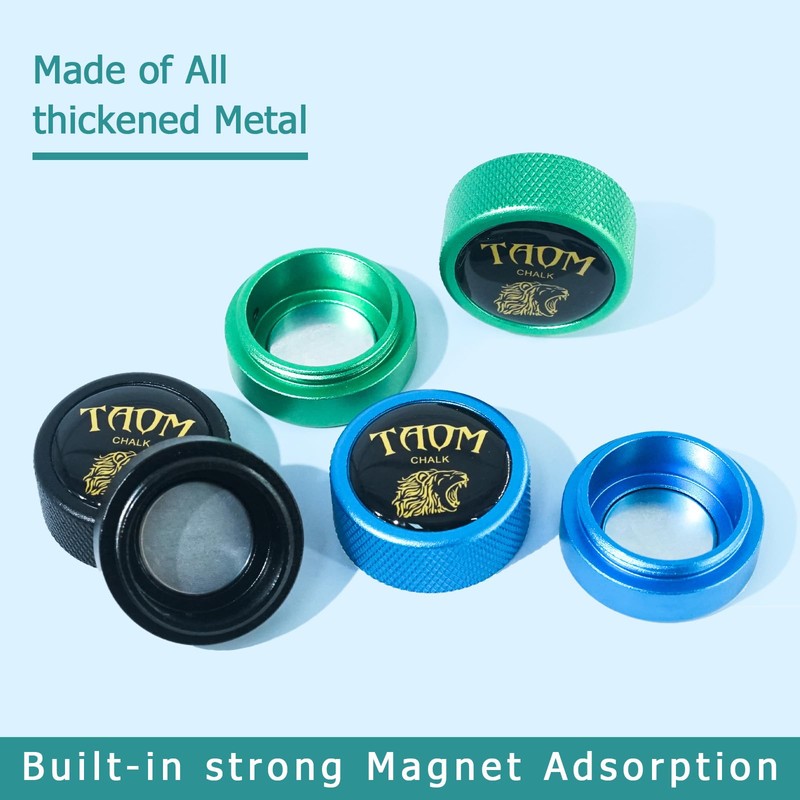 TAOM Pool Chalk Holder with Fixed Belt Clip, Portable Magnetic