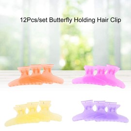 Pinzas para el Cabello, 12 Piezas/Juego Mariposa que Sujeta el Cabello Pinza para el Cabello Pinzas para el Cabello Pinza para el Cabello Profesional Herramienta de(pasador de pelo de cristal)