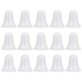 EXCEART 15Pcs White Balls DIY Craft Foam Christmas Bell Xmas Tree Baubles Polystyrene Foam Balls For Arts Crafts Christmas Hanging Pendant