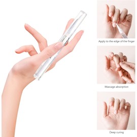 Aceite para cutículas, bolígrafos de aceite para cutículas, ingredientes naturales, bolígrafos revitalizantes para uñas con cepillo suave para el cuidado de las uñas, evita grietas, 3 uds., bolígrafo