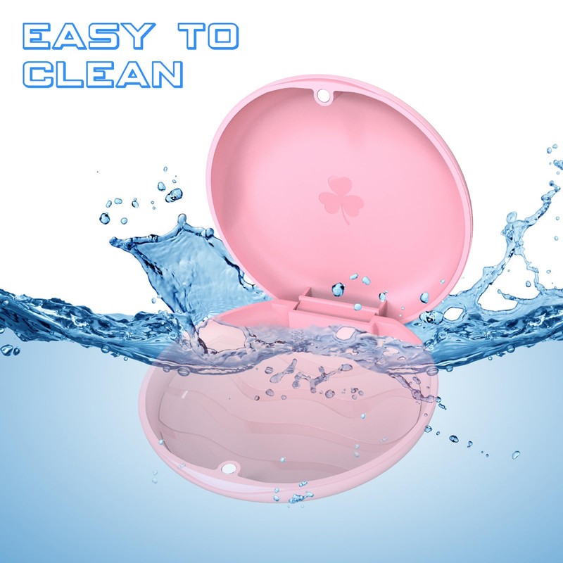 Orthodontic Mouthguard Case, Dental Retainer Case, Aligners Case (Pink)