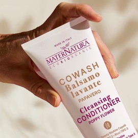 Maternatura, Cowash for Hair with Poppies, Cleansing Conditioner, Organic Beauty Routine for Wavy and Curly Hair, Made in Italy - 200 ml