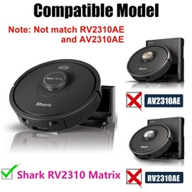 10 Pcs Replacement Accessories Kit for Shark RV2310 Matrix (Not for AV2310AE/ RV2310AE) Robot Vacuum Cleaner Parts, 1 Main Brush, 2 HEPA Filters, 6 Side Brushes, 1 Cleaning Brush