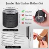 Large Hair Rollers Set, 12 Pieces 60mm Heat Free Jumbo
