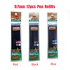 Ballpoint Pen Refills 0.7 mm Black Blue Red Pack of