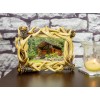 Ebros Gift Rustic Intertwined Stag Deer Antlers Picture Frame With