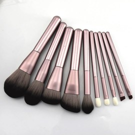 Juego completo de 12 piezas brochas maquillaje, brocha for sombra ojos en polvo, conjunto herramientas belleza                                        