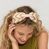 ACCESSORY TO LOVE Women's Zig Zag Crinkle Satin Headband, Handmade,