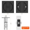 Haidms Black Pocket Door Hardware, Pocket Door Lock Matte Black,