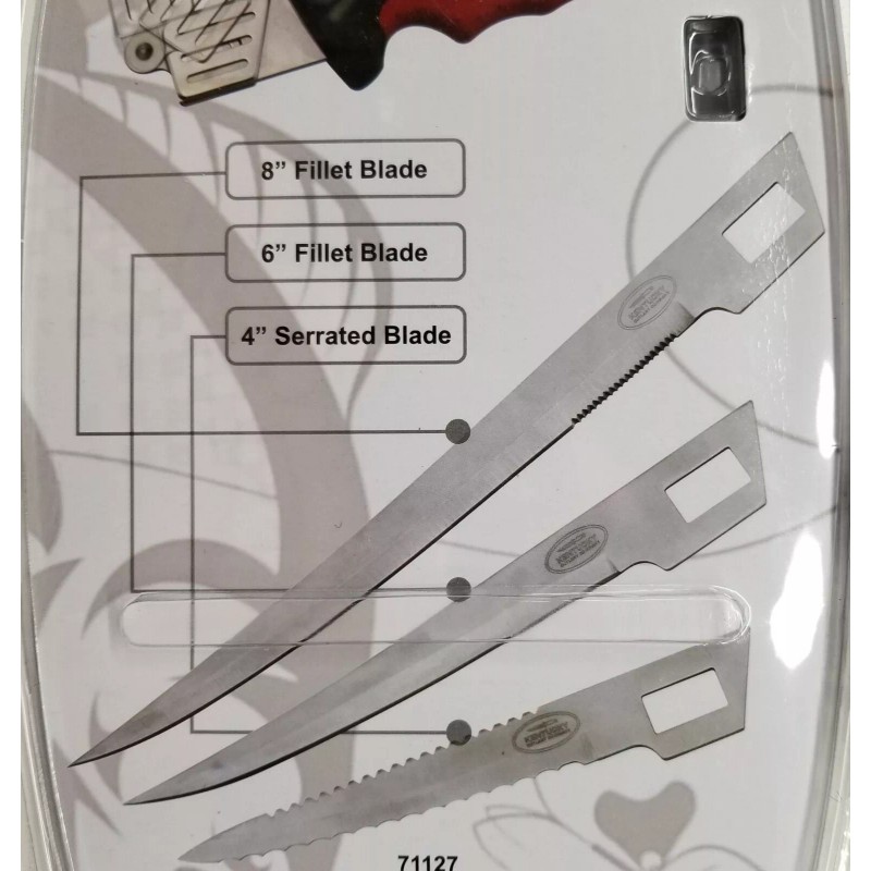 Kentucky Cutlery Interchangable 3 Blade Knife Set - Fillet &