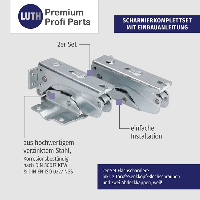 Hinge Door Hinge Set Compatible with Bosch Siemens Neff AEG