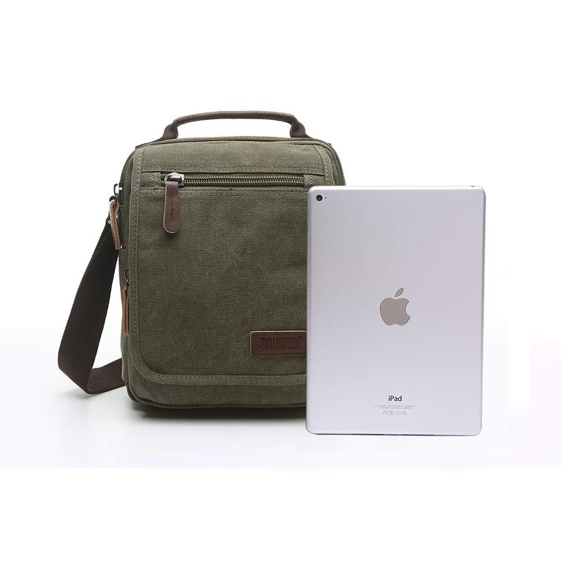 TELOSPORTS Messenger Bag Small Canvas Crossbody Bags Shoulder Bags Man