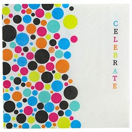 Lillian Collection Luncheon Printed Napkins Dots Celebrate Pack of 20