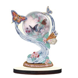 JISHSHAY Butterfly Diamond Art Kits for Adults Desk Decorations Diamond Painting Accessories Desk Ornament Diamond Art Accessories Art Decor Diamond Painting Kits for Adults Gem Art Unique Home Decor