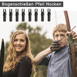 SVUPUE Archery Arrow Cams, Pack of 50 Plastic Arrow Cams for 6.2 mm Diameter Arrow Shafts (Black)