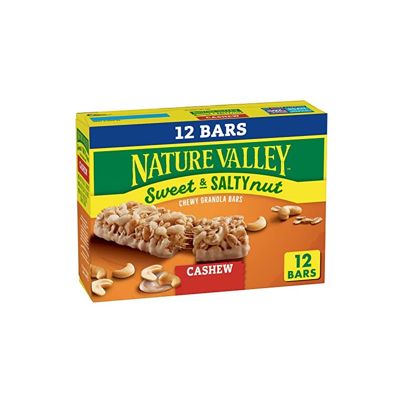 Nature Valley Granola Bars, Sweet and Salty Nut, Cashew, 1.2