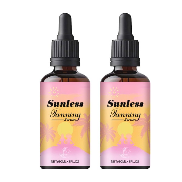 Sunless Tanning Drops, 2pc 60ml Self-Tanning Nourishing Tan Enhancer Drops