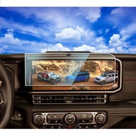 XXCIWP 2pcs Anti-Glare 2025 2026 Jeep Gladiator Wrangler Screen Protector for 2024 2025 2026 Jeep Wrangler JL Gladiator 4xe 12.3Inch 2025 Wrangler Gladiator Accessories Tempered Glass Wrangler 12.3'' Matte