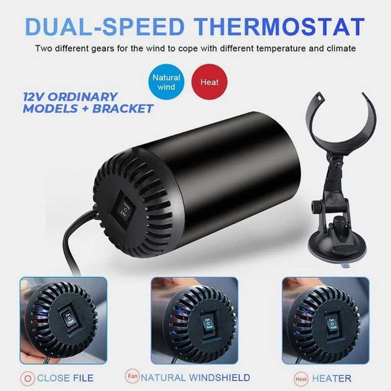 Portable Car Heater Car Defroste Fast Heating and Cooling Fan