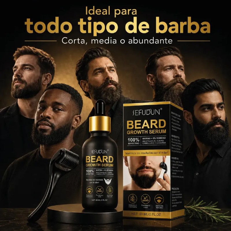 Sérum Para Barba Estimula El Crecimiento, Biotina Y Romero Neutra