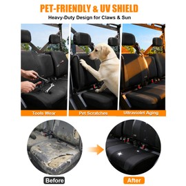 MDPROMCP Ranger XP 1000 Seat Cover, Split Back Ranger Seat Covers Compatible with 2018 2019 2020 2021 2022 2023 2024 2025 Polaris Ranger XP 1000, 2020 2021 2022 Ranger 1000 Black