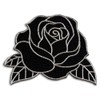 Pinsanity Black Rose Iron-On Embroidered Patch