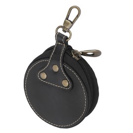 Portable Simple Fashionable PU Leather Camera Battery Case Protective Cover Storage Bag(Black)