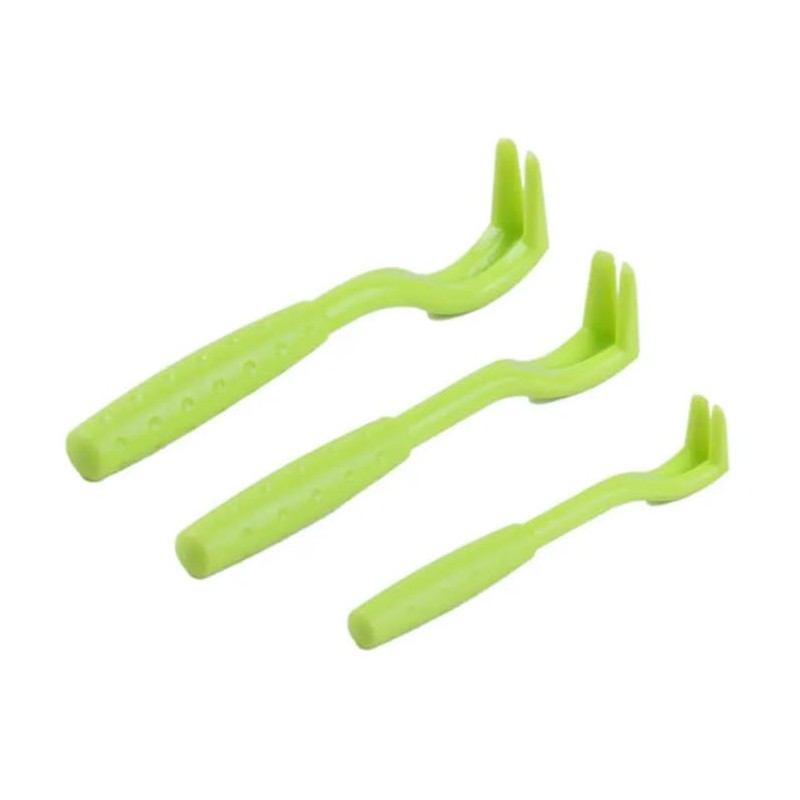 Pet Tick Remover Tool Set, 3 Sizes, Lime Green, for